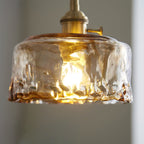 Amberlyn Vintage Amber Glass Pendant Light
