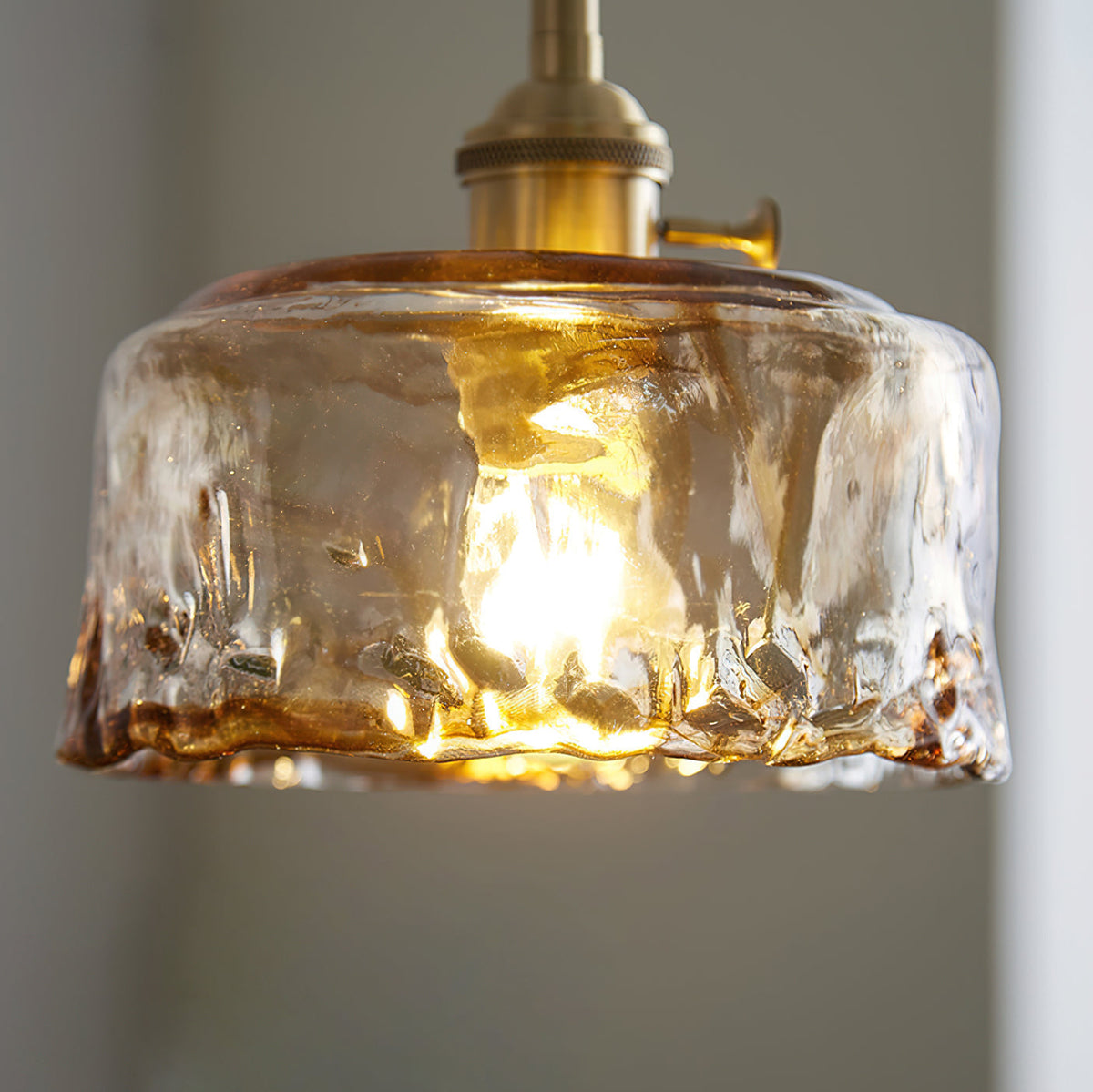 Amberlyn Vintage Amber Glass Pendant Light