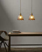 Amberlyn Vintage Amber Glass Pendant Light
