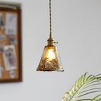 Amberlyn Vintage Amber Glass Pendant Light