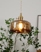 Amberlyn Vintage Amber Glass Pendant Light