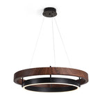 Acorn Ring Wood Chandelier