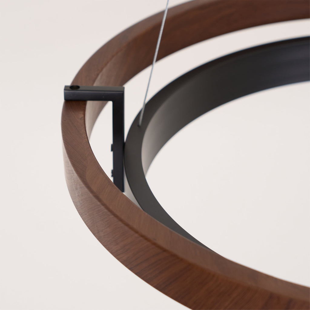 Acorn Ring Wood Chandelier