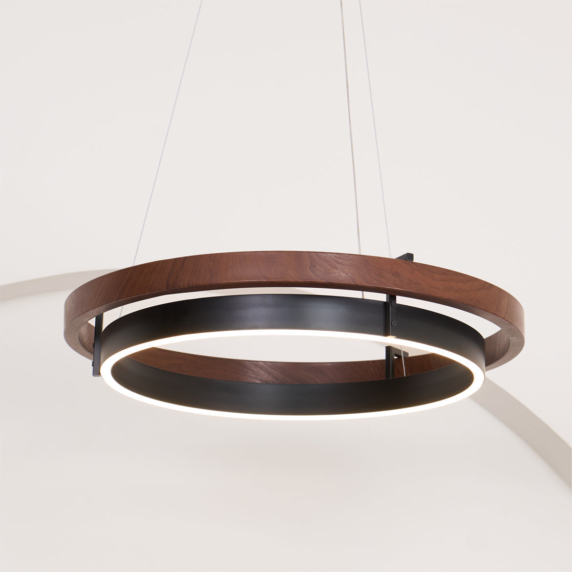 Acorn Ring Wood Chandelier