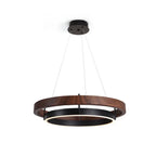 Acorn Ring Wood Chandelier