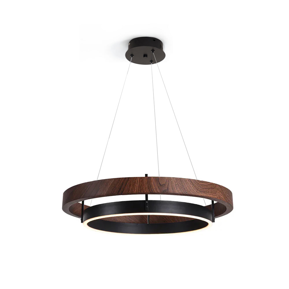 Acorn Ring Wood Chandelier