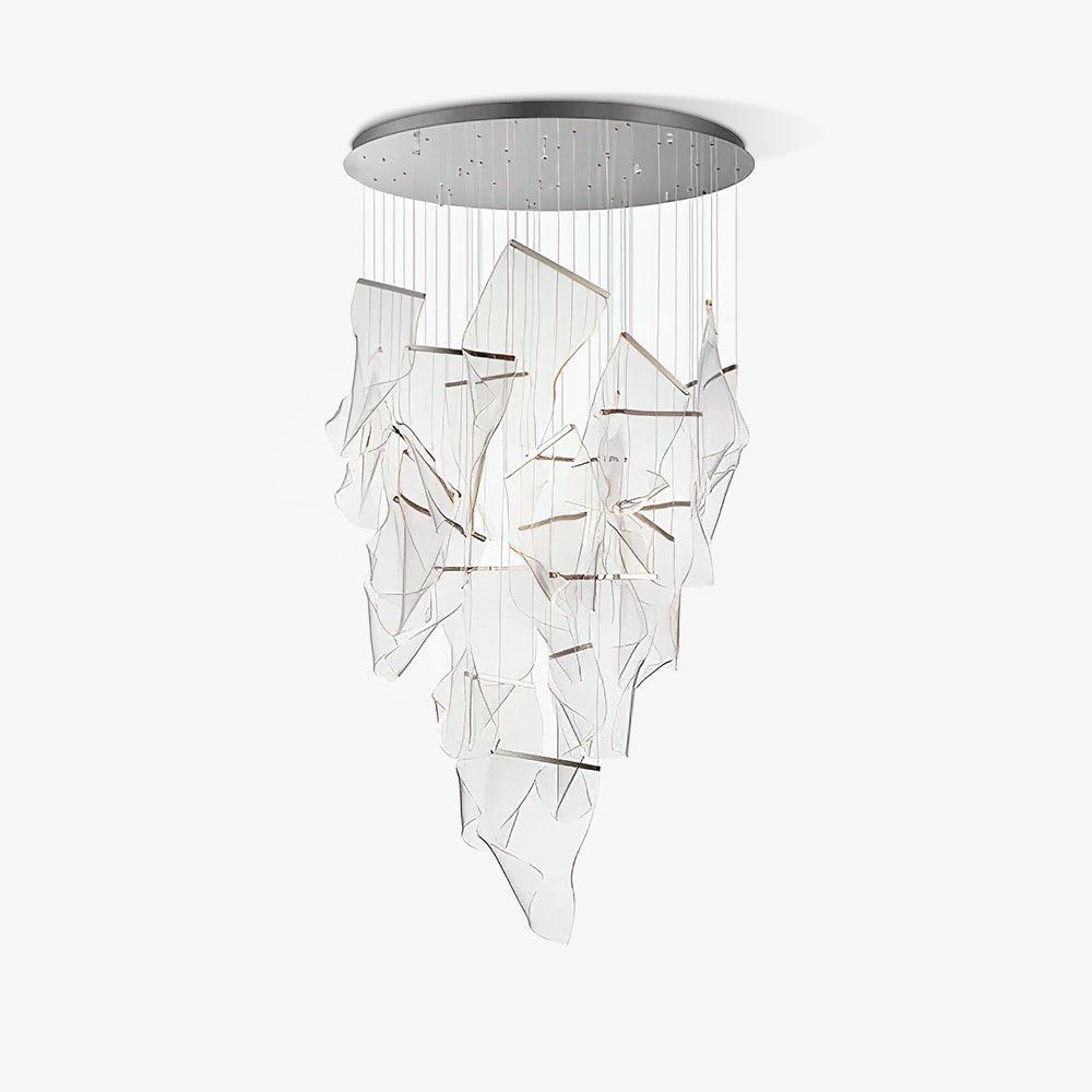 Acrylic LED Chandelier Dimmable Height Adjustable Dining Room Living Room — Gold Silver 3 to 12 Heads