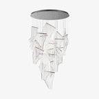 Acrylic LED Chandelier Dimmable Height Adjustable Dining Room Living Room — Gold Silver 3 to 12 Heads