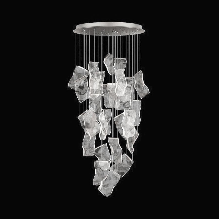 Acrylic LED Chandelier Dimmable Height Adjustable Dining Room Living Room — Gold Silver 3 to 12 Heads