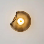 Lunara Elegant Amber Glass Wall Sconce with Warm Glow