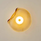 Lunara Elegant Amber Glass Wall Sconce with Warm Glow
