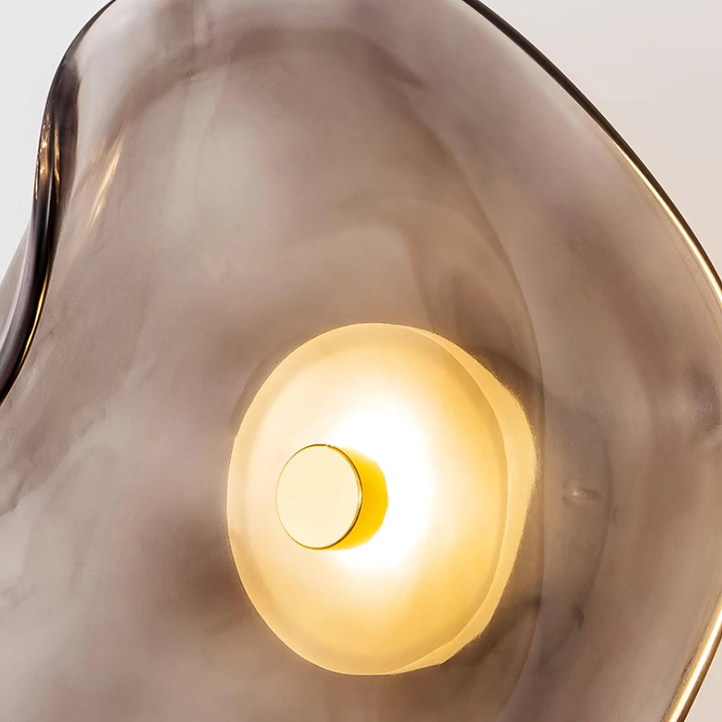 Lunara Elegant Amber Glass Wall Sconce with Warm Glow