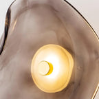 Lunara Elegant Amber Glass Wall Sconce with Warm Glow