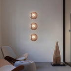Lunara Elegant Amber Glass Wall Sconce with Warm Glow