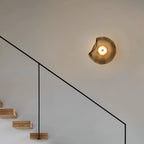 Lunara Elegant Amber Glass Wall Sconce with Warm Glow