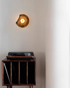 Lunara Elegant Amber Glass Wall Sconce with Warm Glow