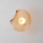 Lunara Elegant Amber Glass Wall Sconce with Warm Glow