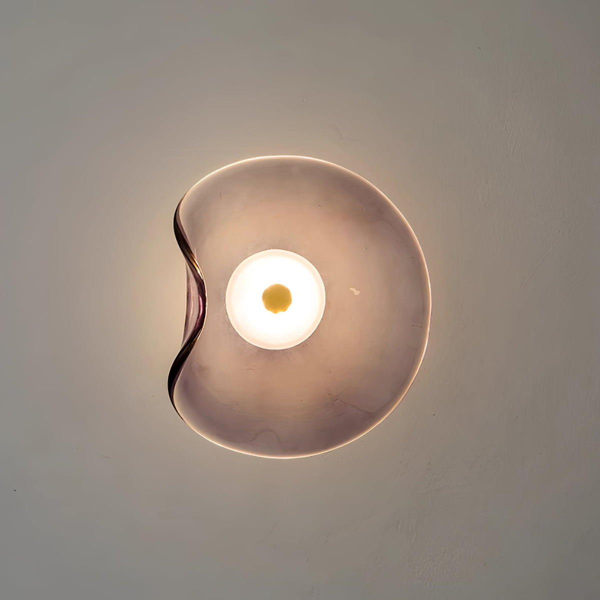 Lunara Elegant Amber Glass Wall Sconce with Warm Glow