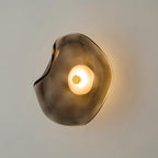 Lunara Elegant Amber Glass Wall Sconce with Warm Glow