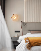 Lunara Elegant Amber Glass Wall Sconce with Warm Glow