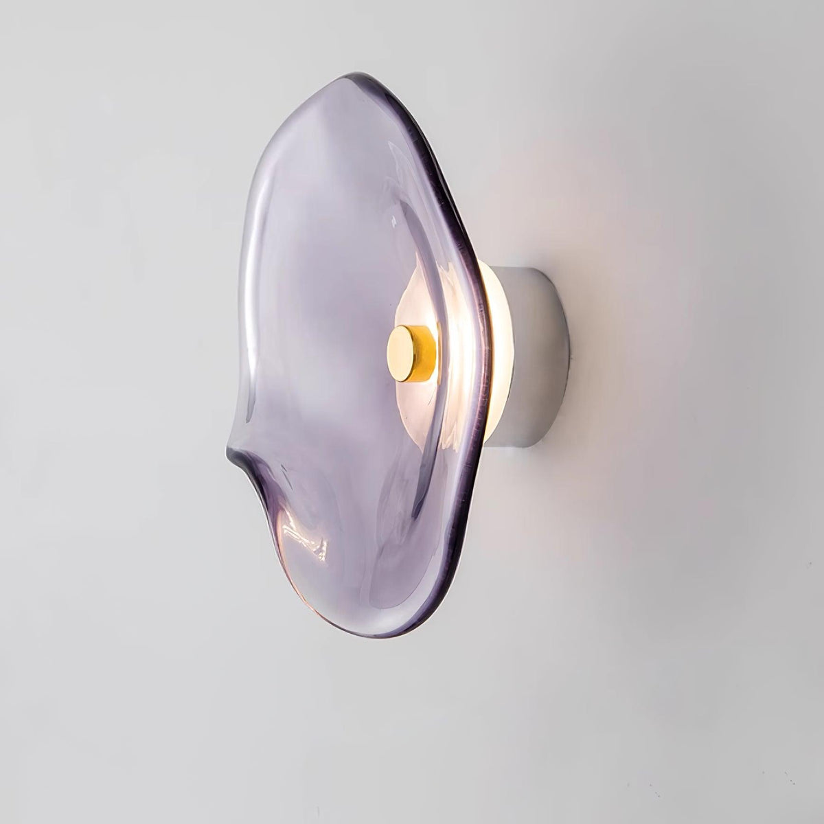 Lunara Elegant Amber Glass Wall Sconce with Warm Glow