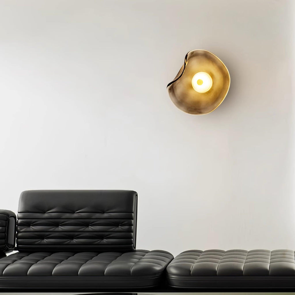 Lunara Elegant Amber Glass Wall Sconce with Warm Glow