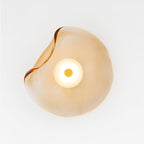 Lunara Elegant Amber Glass Wall Sconce with Warm Glow