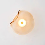 Lunara Elegant Amber Glass Wall Sconce with Warm Glow