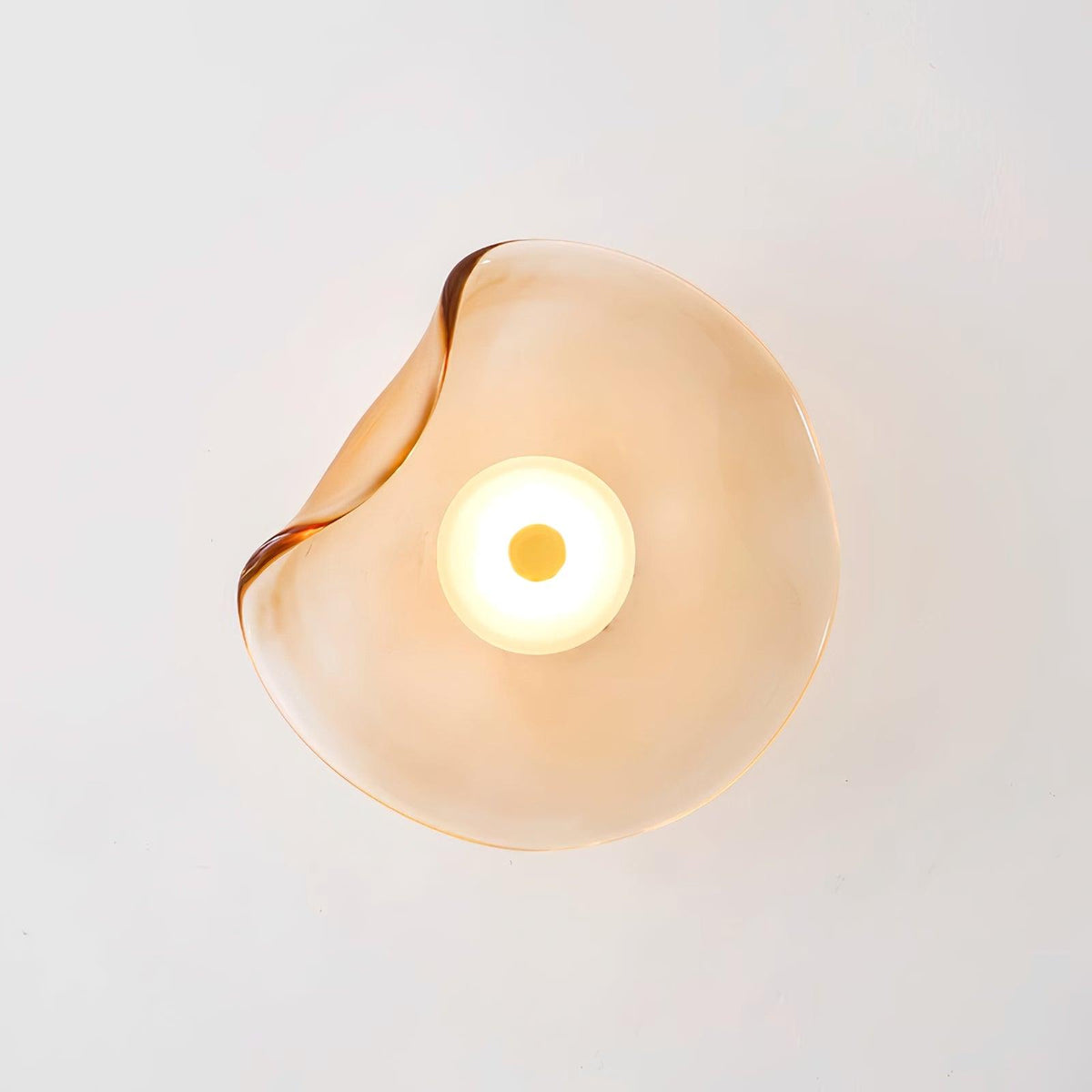 Lunara Elegant Amber Glass Wall Sconce with Warm Glow