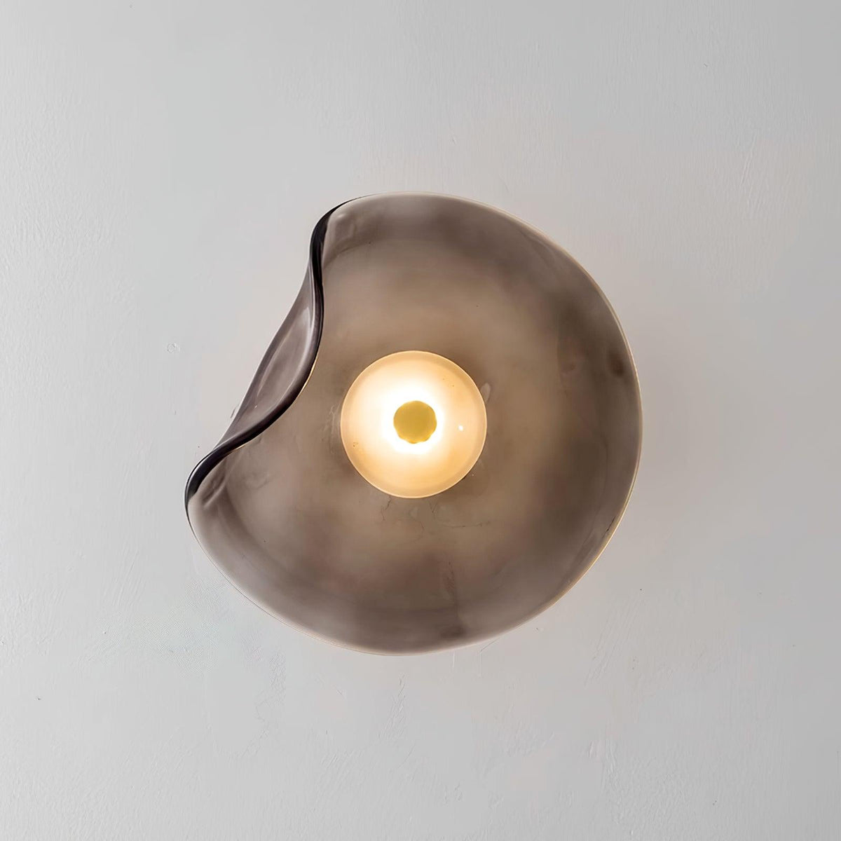 Lunara Elegant Amber Glass Wall Sconce with Warm Glow