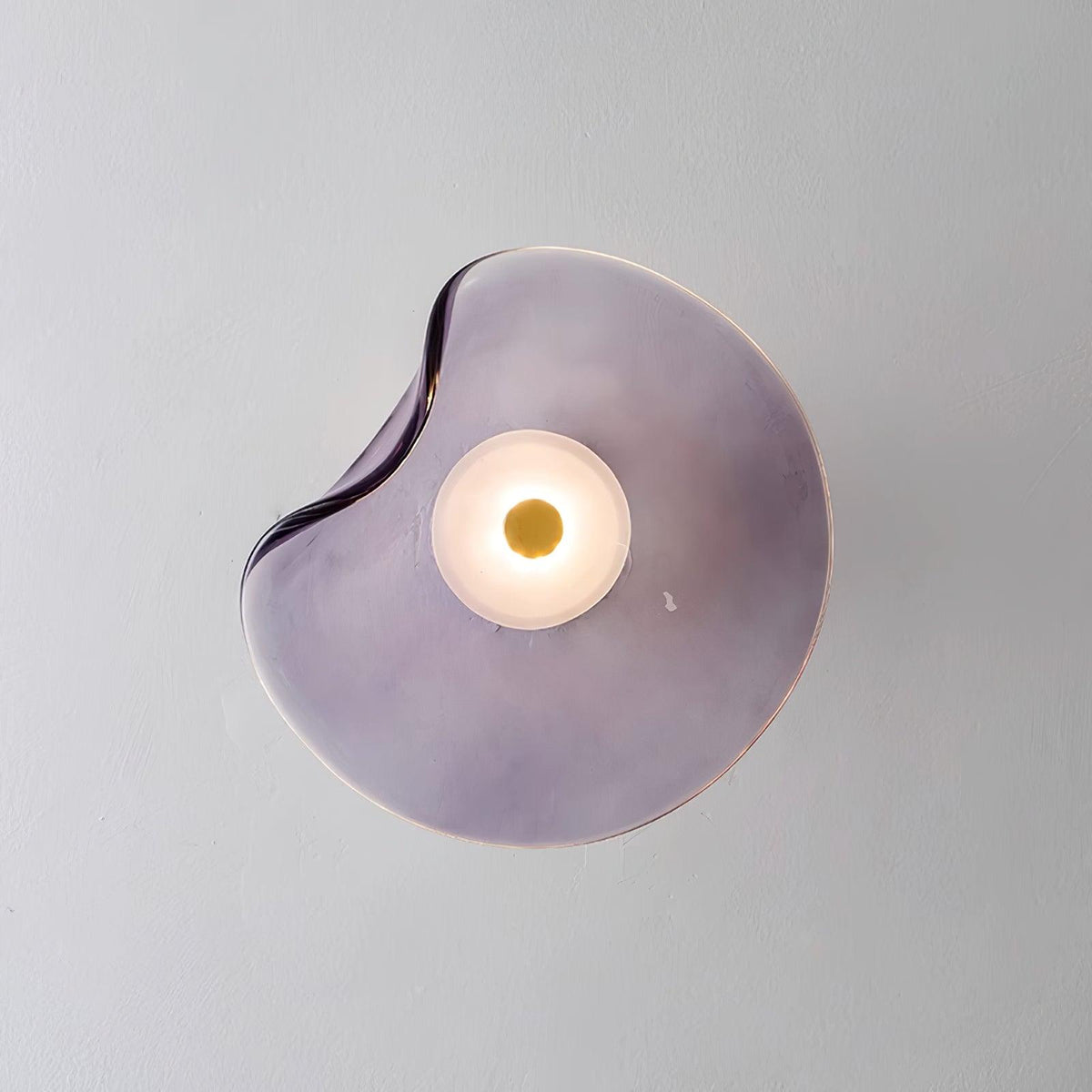 Lunara Elegant Amber Glass Wall Sconce with Warm Glow