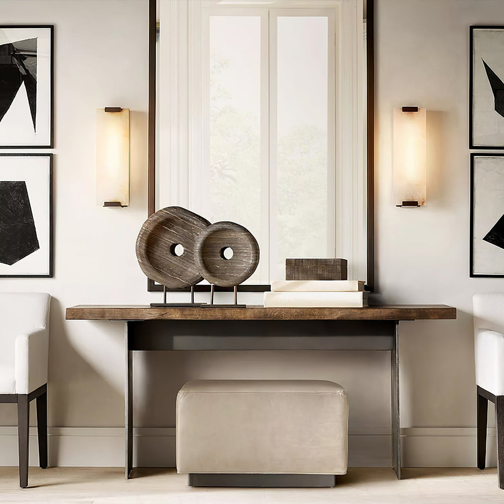 Roux Wall Lamp with Alabaster Panel Glow