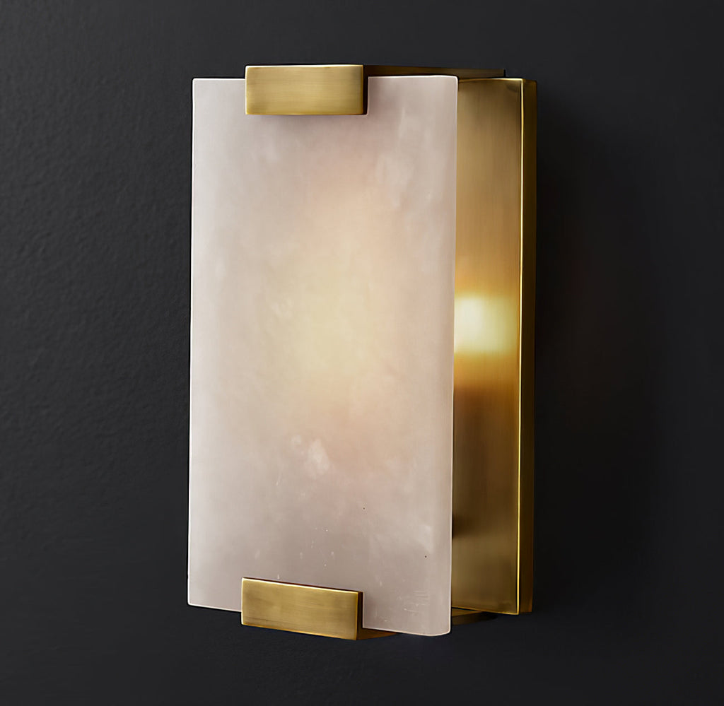 Roux Wall Lamp with Alabaster Panel Glow