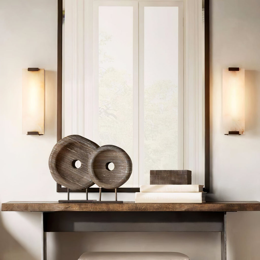 Roux Wall Lamp with Alabaster Panel Glow