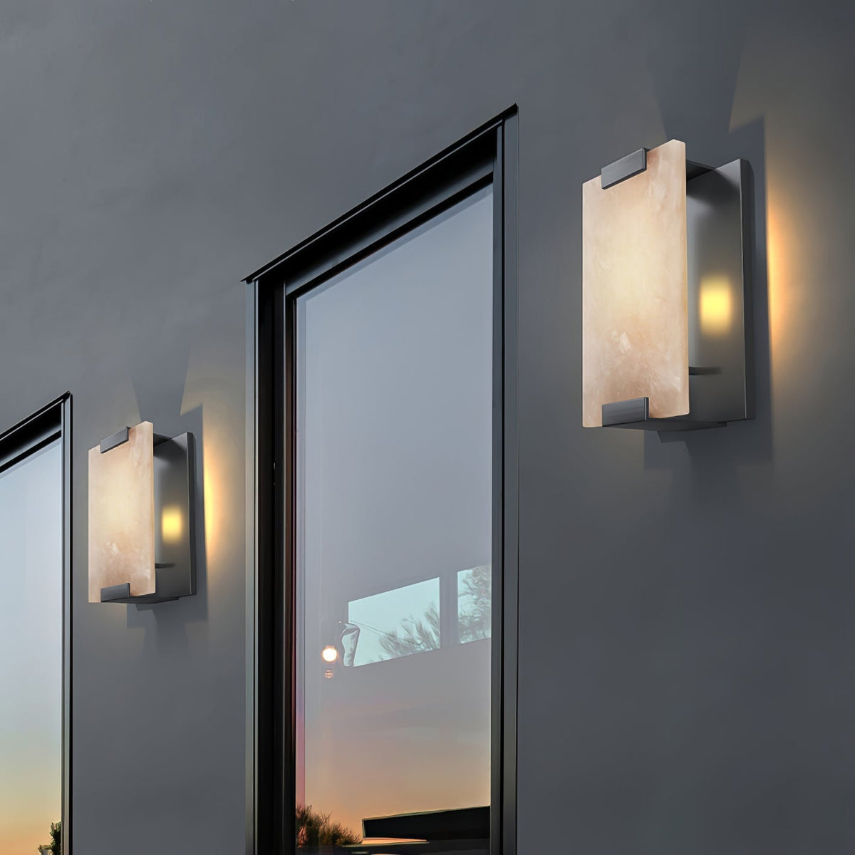 Roux Wall Lamp with Alabaster Panel Glow