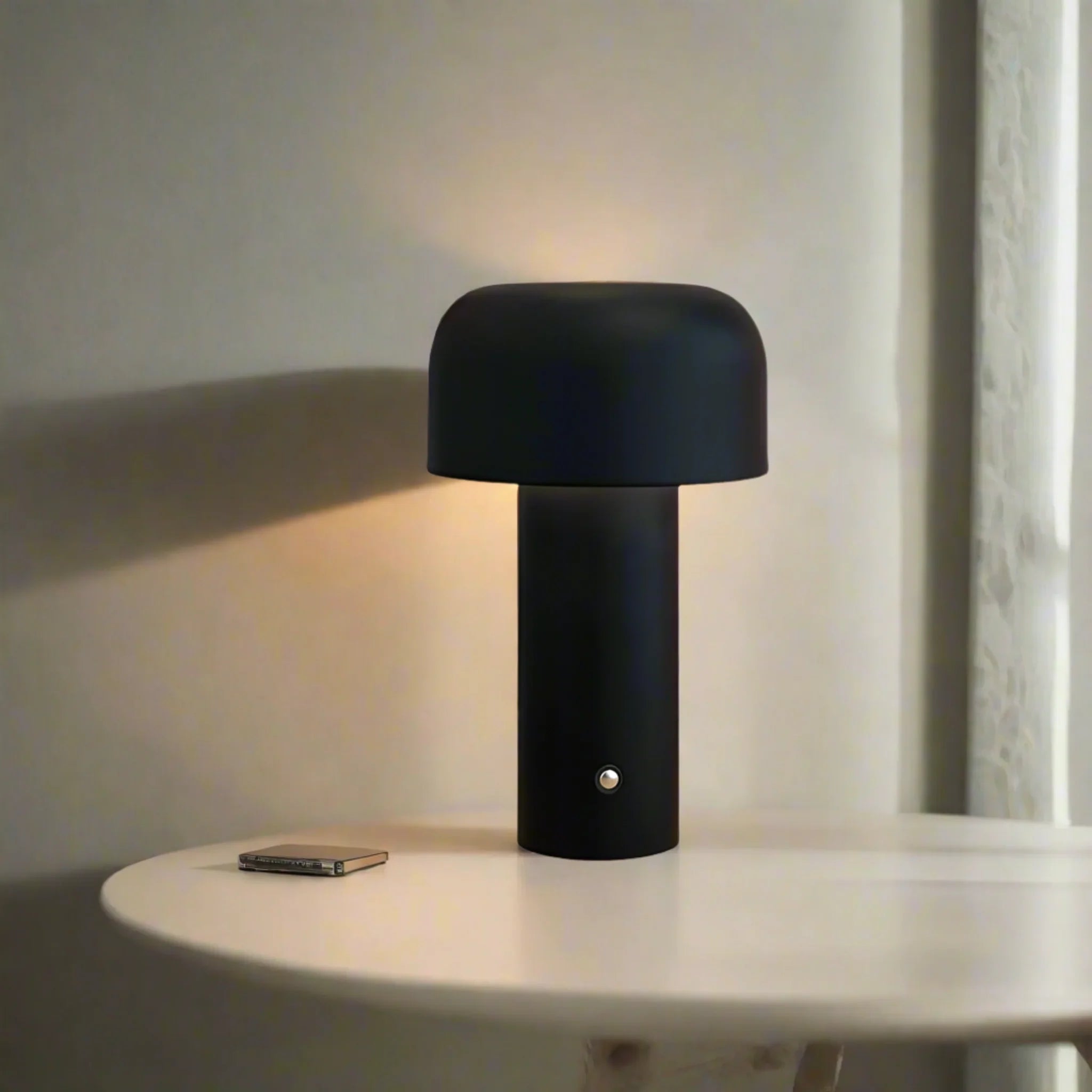 GlowCap Mini Rechargeable Touch LED Table Lamp Bedside Warm White