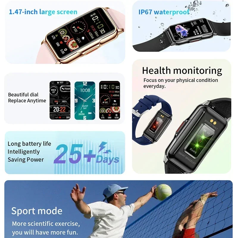 Annie’s Fashion Smartwatch for Men & Women – Full Touch Fitness & Health Tracker
