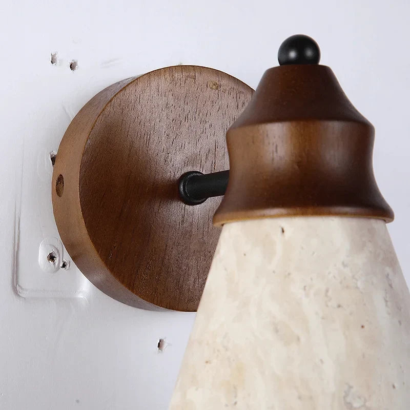 Cavallo Natural Stone Wall Lamp Handcrafted LED Minimalist Sconce Bedroom Living Room