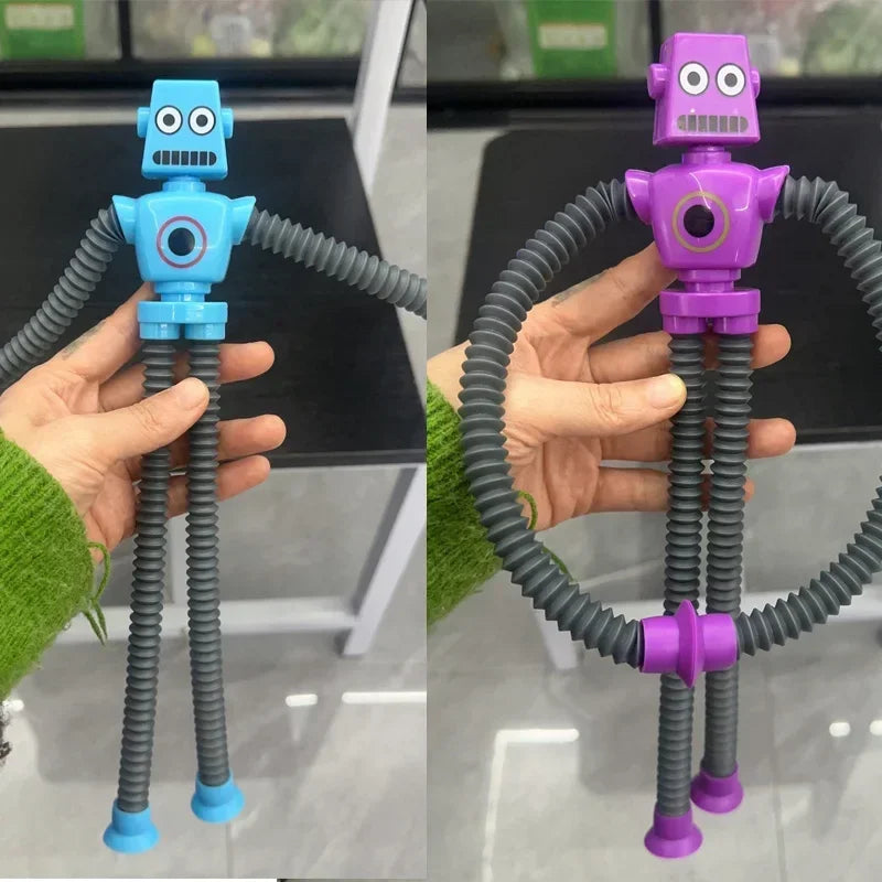 2pcs Stretch Tube Robot Toy – Educational Suction Cup Sensory Decompression Toy