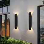 Waterproof LED Aluminum Strip Wall Light Indoor Outdoor Bedroom Porch — Black 2W to 18W