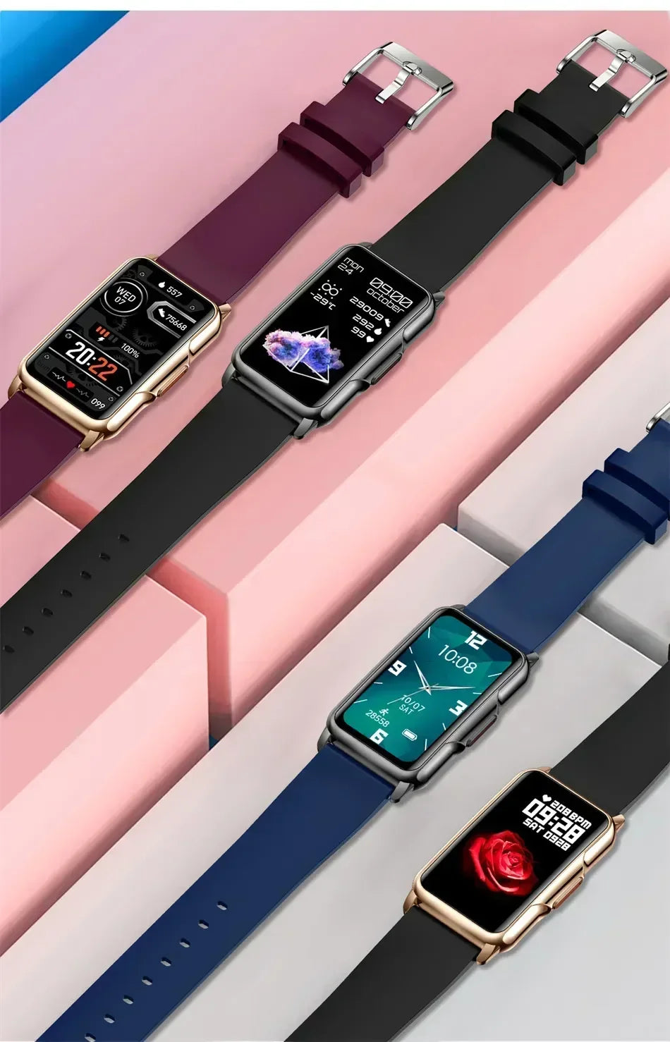Annie’s Fashion Smartwatch for Men & Women – Full Touch Fitness & Health Tracker