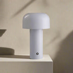 GlowCap mini rechargeable touch LED table lamp bedside warm white