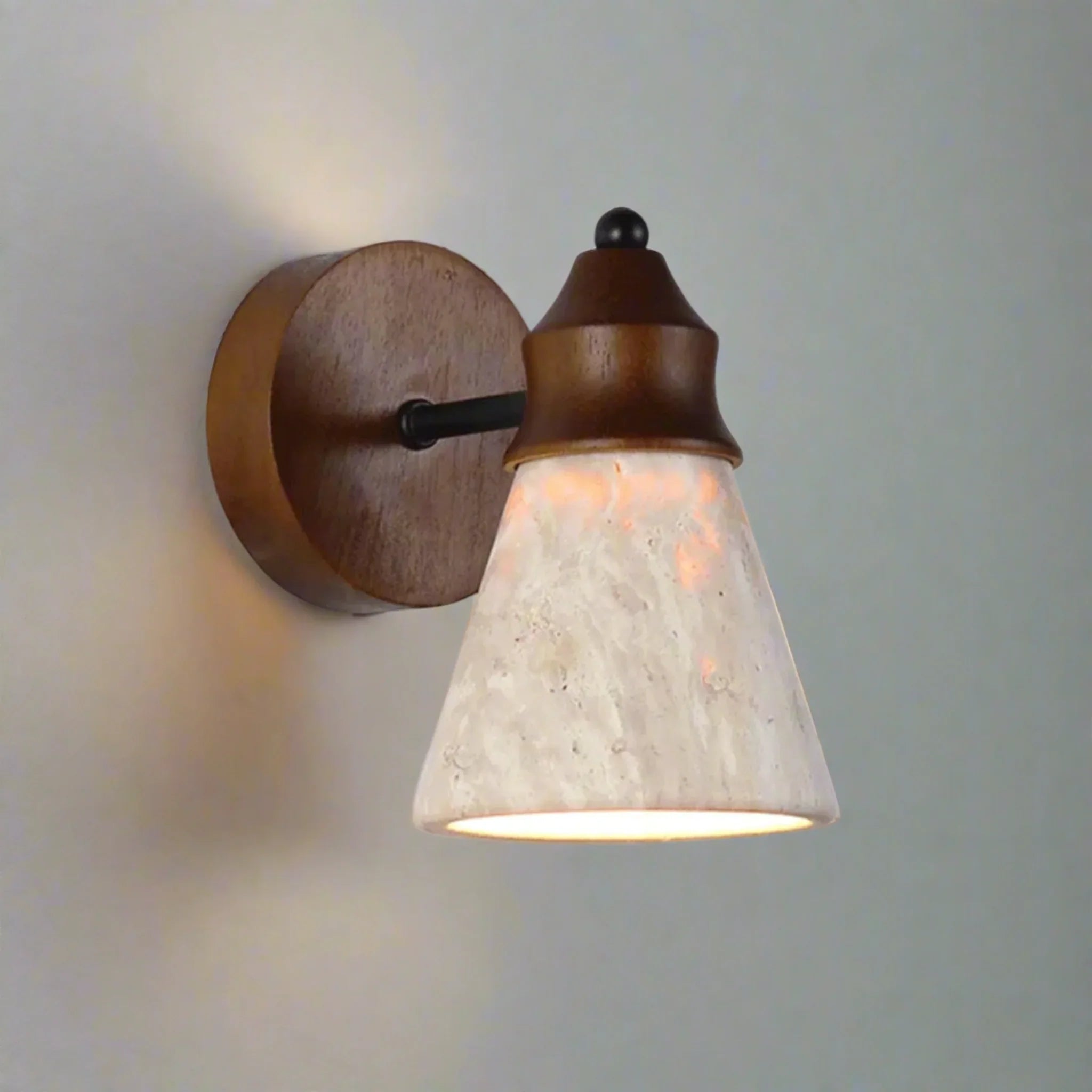 Cavallo Natural Stone Wall Lamp Handcrafted LED Minimalist Sconce Bedroom Living Room
