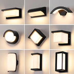 Motion Sensor Outdoor LED Wall Light Waterproof Porch Courtyard Garden — 3 Styles Warm Cool
