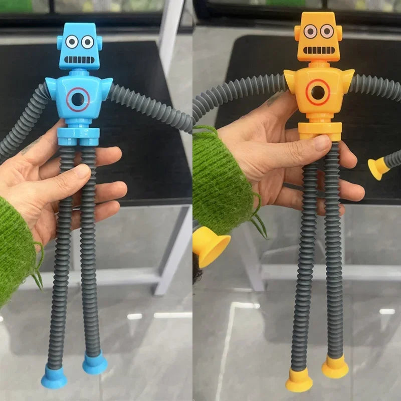 2pcs Stretch Tube Robot Toy – Educational Suction Cup Sensory Decompression Toy