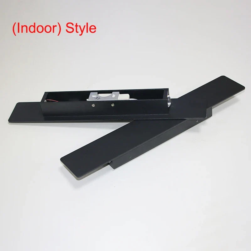 Waterproof LED Aluminum Strip Wall Light Indoor Outdoor Bedroom Porch — Black 2W to 18W
