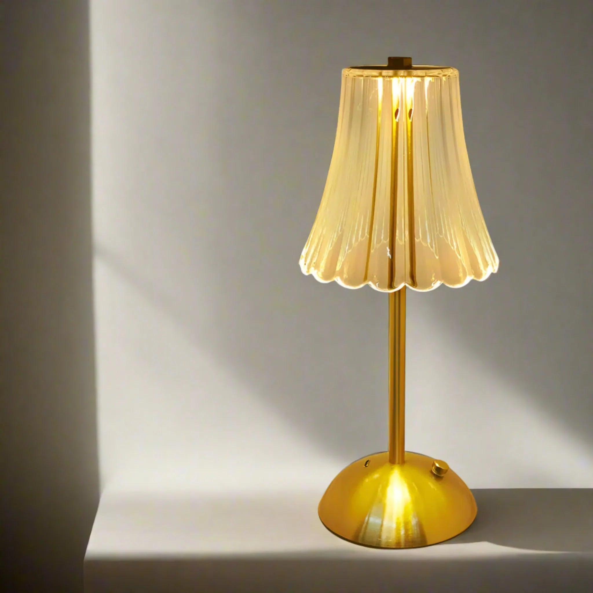 Crystal Rechargeable LED Table Lamp Touch Control Cordless Luxury Bedside — 4 Styles