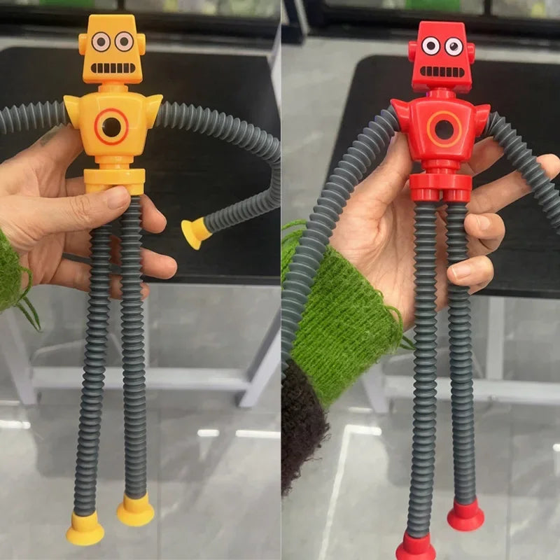 2pcs Stretch Tube Robot Toy – Educational Suction Cup Sensory Decompression Toy