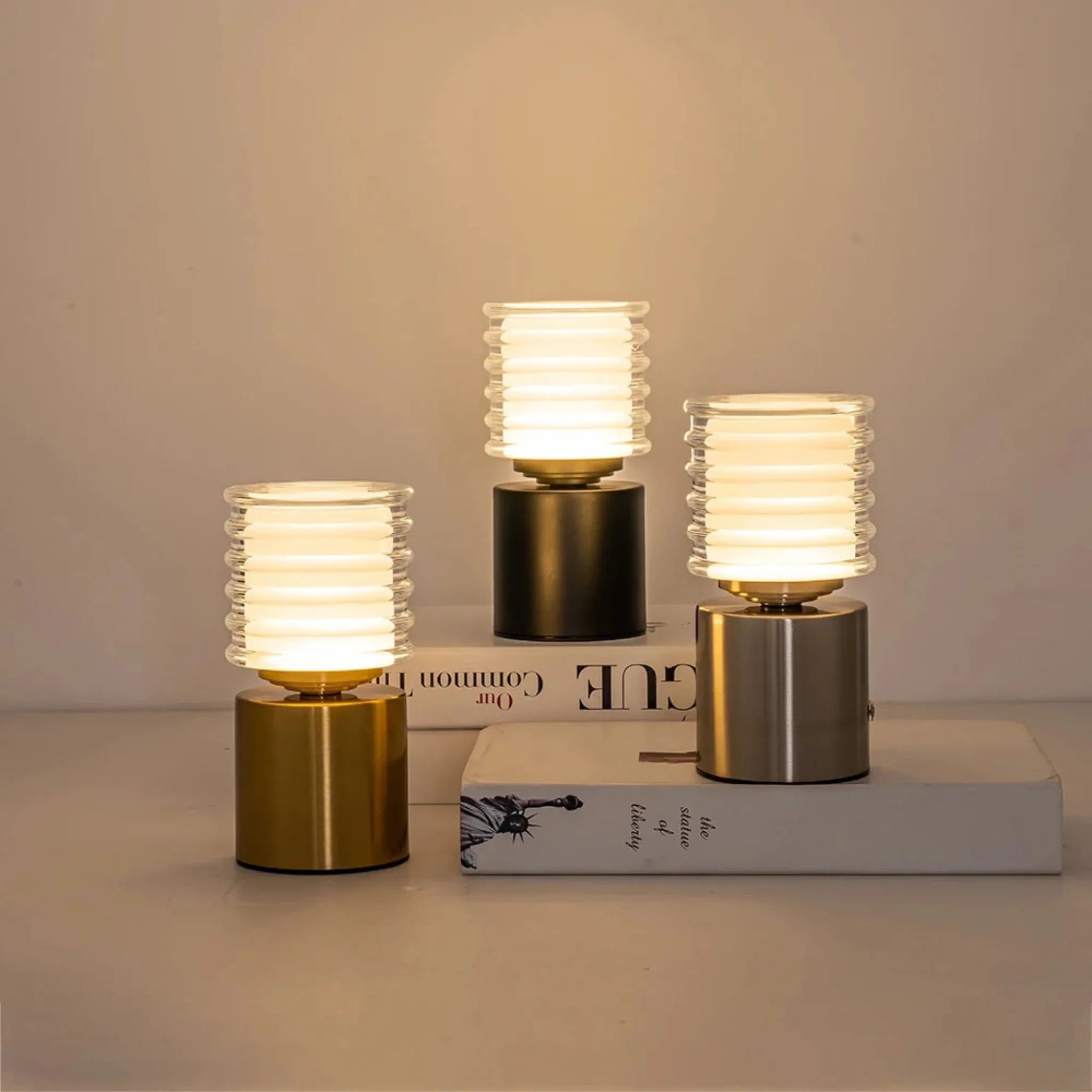 Touch LED Table Lamp Rechargeable Cordless Bedside Warm Ambient