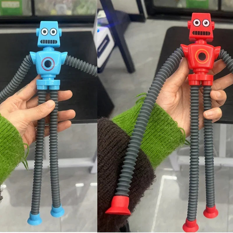 2pcs Stretch Tube Robot Toy – Educational Suction Cup Sensory Decompression Toy